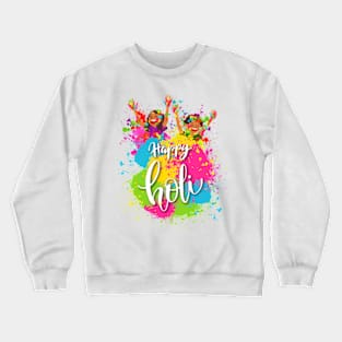 Happy Holi Blue 2024, Festival Hindu Of Spring, Indian Spring, Color India Hindu Crewneck Sweatshirt